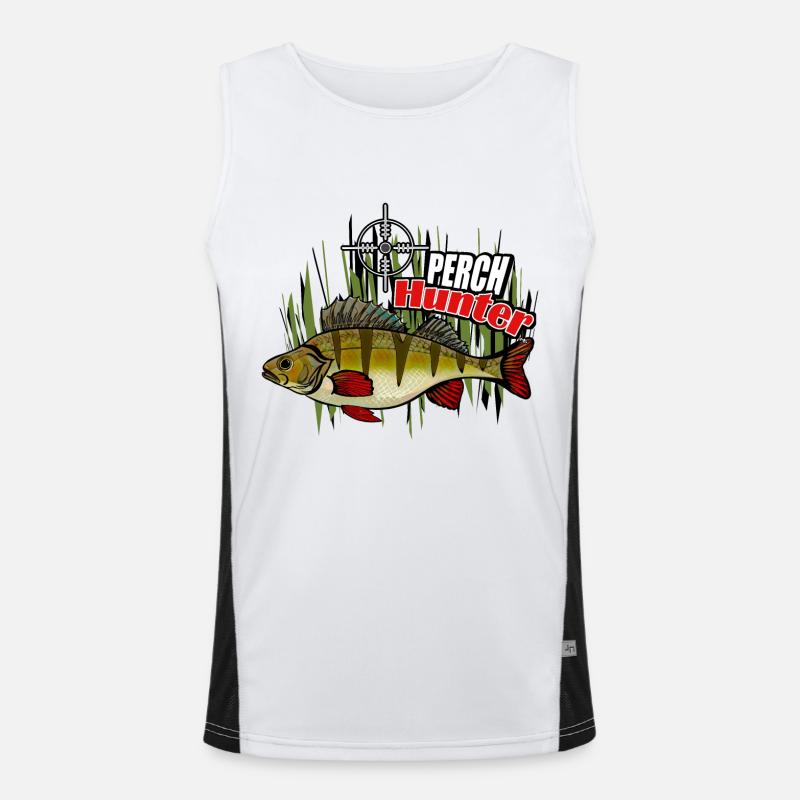 Barschfischen Funktionelles Kontrast-Tank Top für Männer 