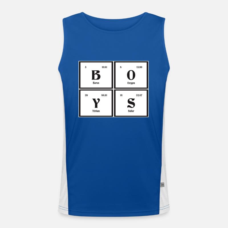 Jungen | Periodensystem der Elemente Funktionelles Kontrast-Tank Top für Männer 