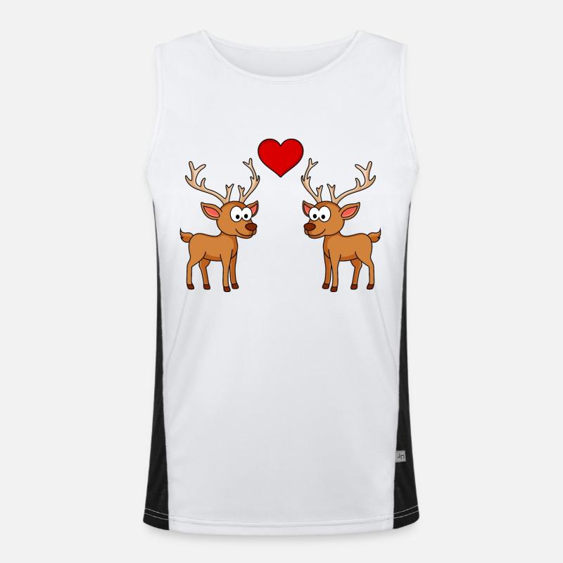 Hirsch Comic Couple Love Men's Functional Contrast Tank Top 