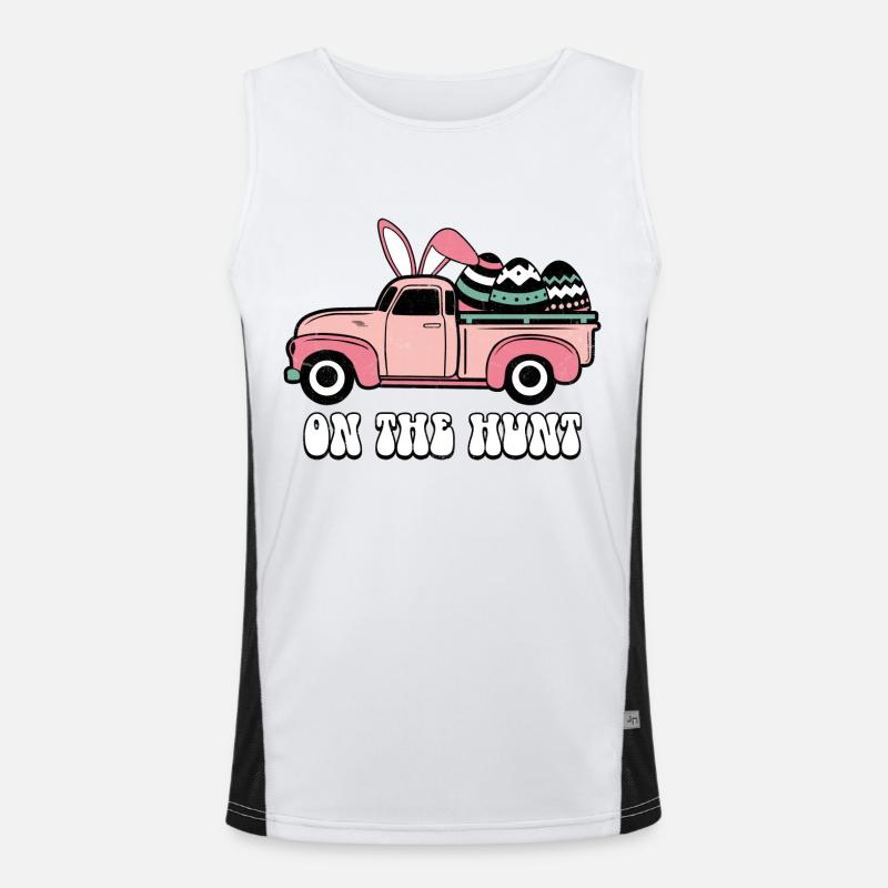 Happy Easter Easter Easter Egg Easter Celebration Easter Men's Functional Contrast Tank Top 