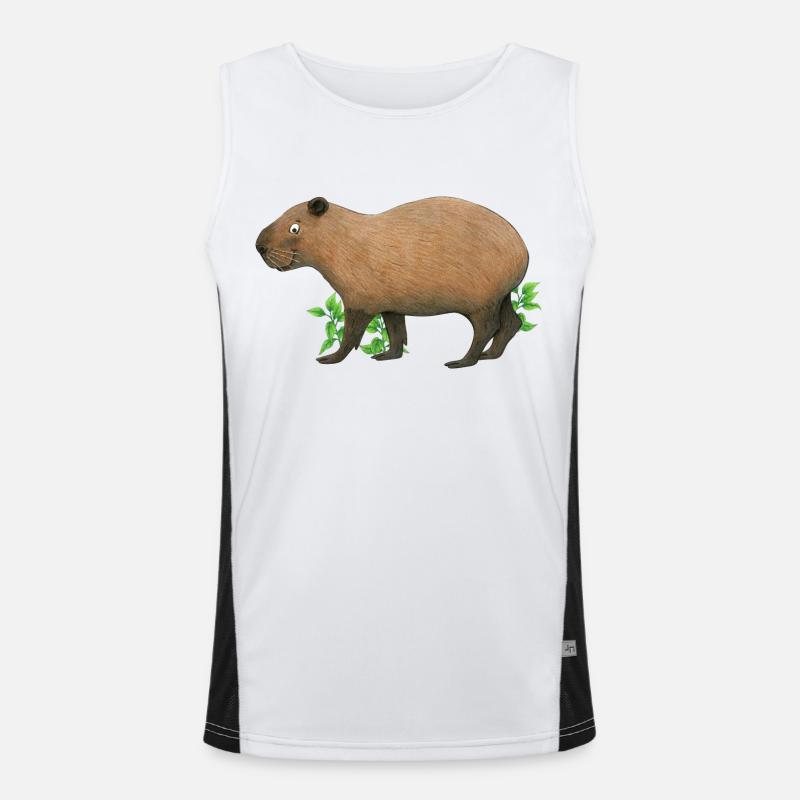 drôle de capybara Débardeur respirant contrasté Homme 