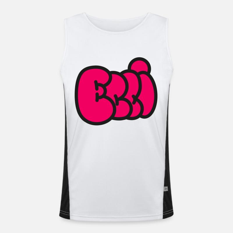 Balloon font ELLI Men's Functional Contrast Tank Top 