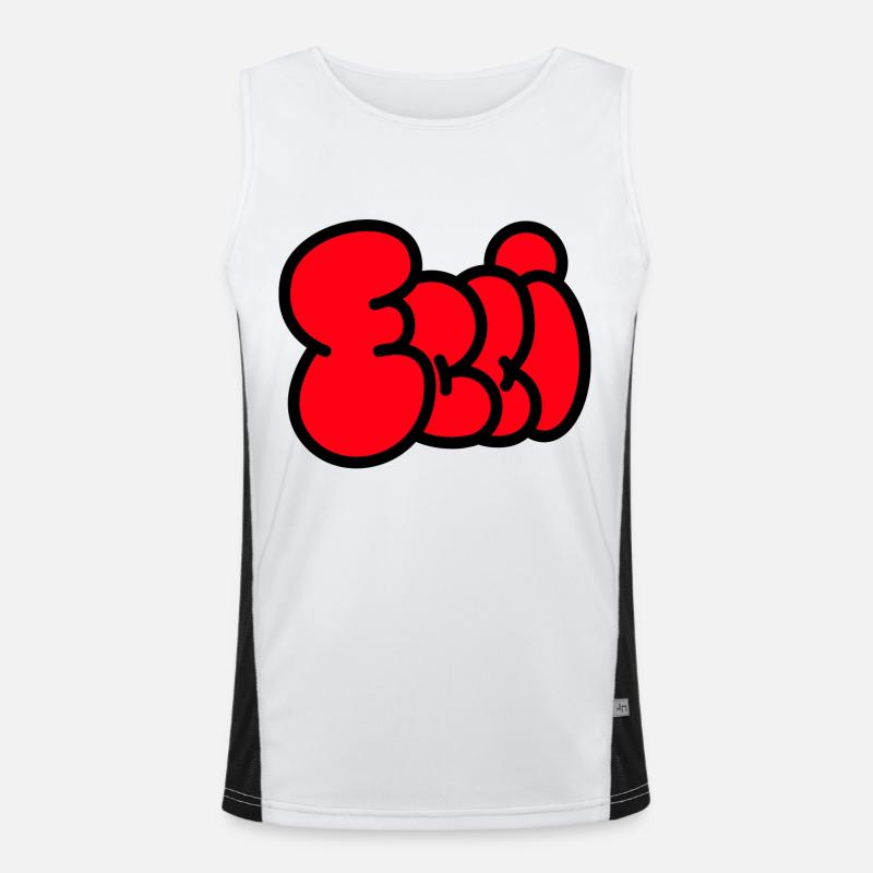 Balloon font ELLI red Men's Functional Contrast Tank Top 