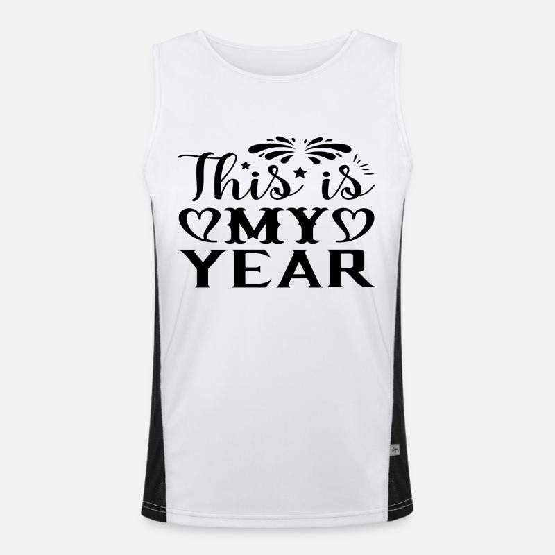 This is my Year Funktionelles Kontrast-Tank Top für Männer 