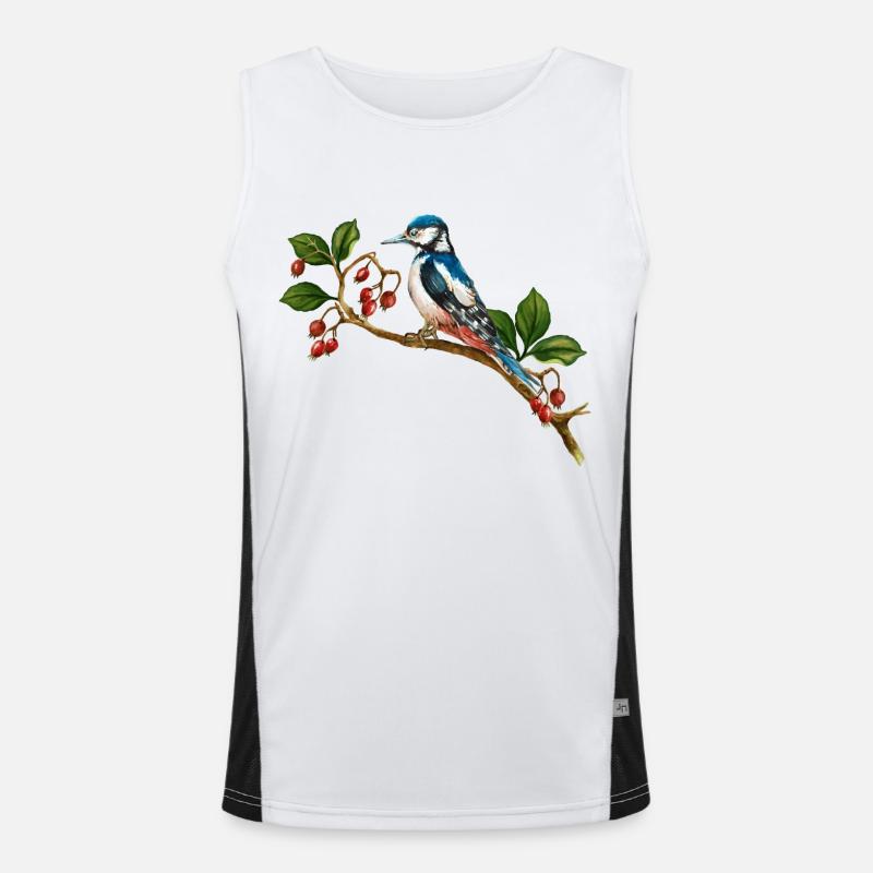 Bunter Vogel Funktionelles Kontrast-Tank Top für Männer 