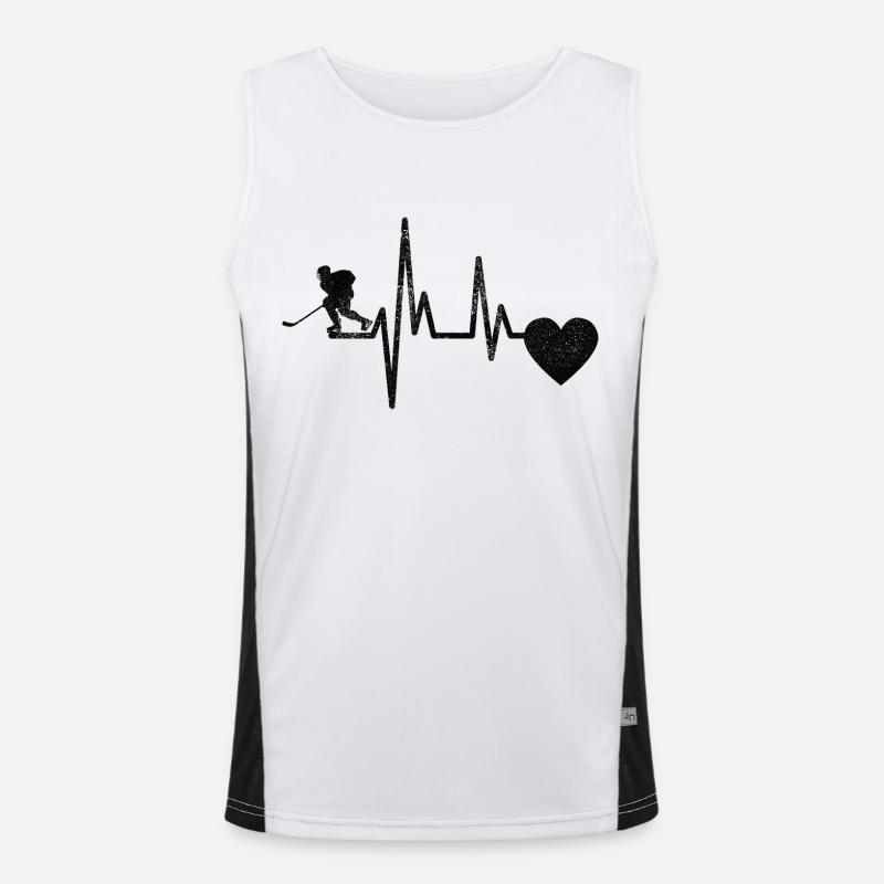 Wintersport Eishockey Geschenk Eishockeyteam Funktionelles Kontrast-Tank Top für Männer 