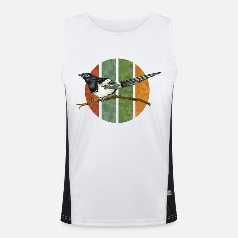 Bunter Vogel Funktionelles Kontrast-Tank Top für Männer 