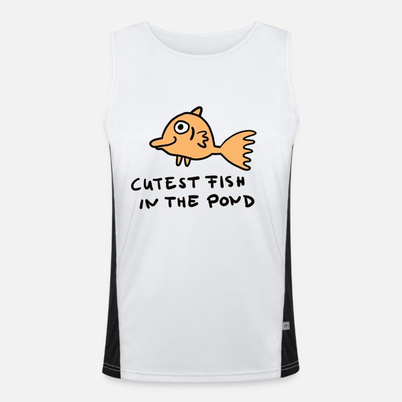 Les poissons les plus mignons de l’étang Débardeur respirant contrasté Homme 