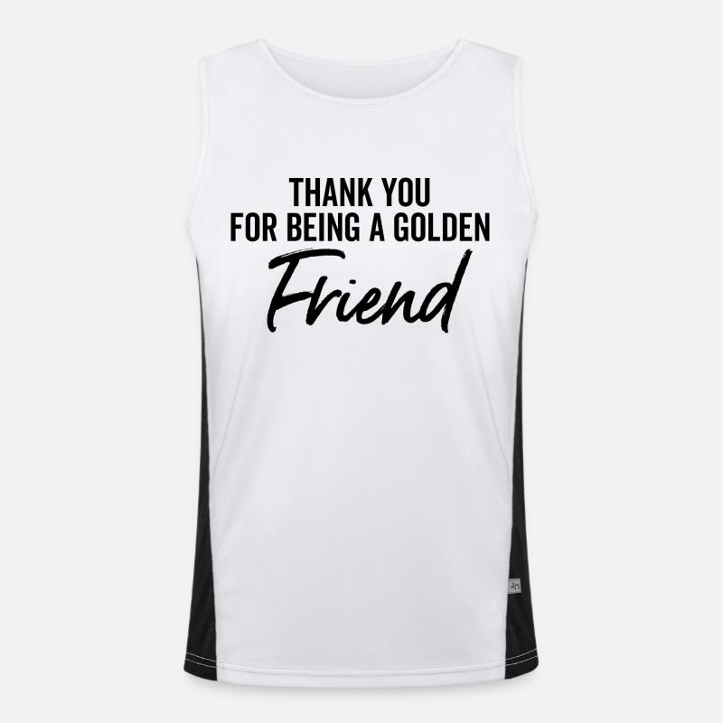 Danke, dass du ein guter Freund bist Funktionelles Kontrast-Tank Top für Männer 