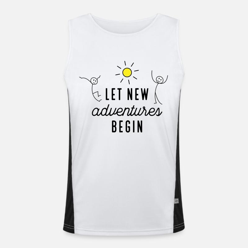 Abenteuer beziehungsweise Neuanfang Funktionelles Kontrast-Tank Top für Männer 