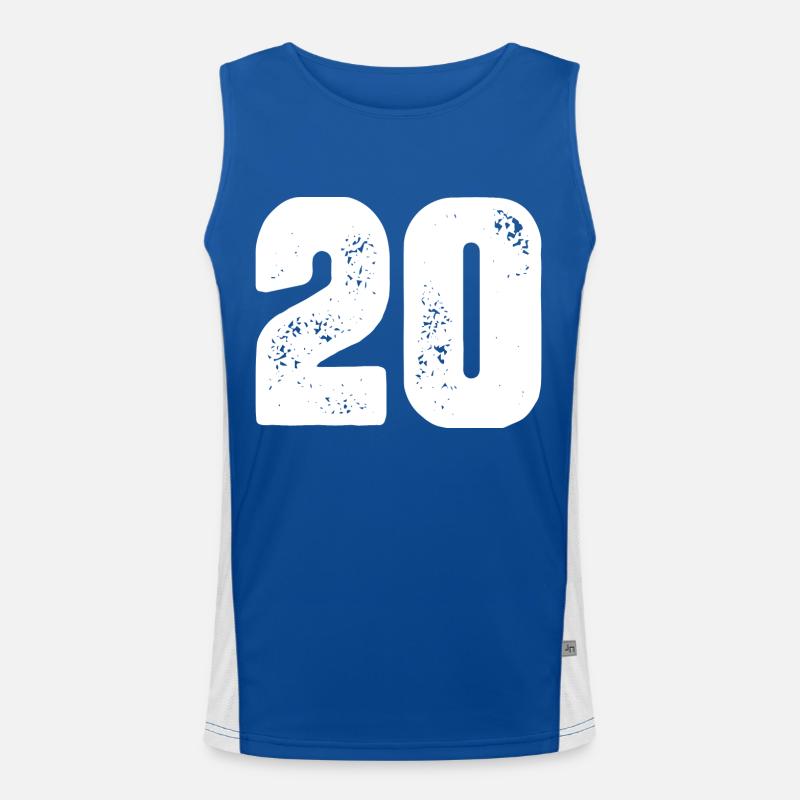 20 Number jersey Men's Functional Contrast Tank Top 