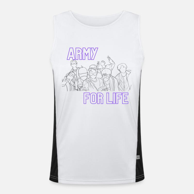 Army for life Débardeur respirant contrasté Homme 