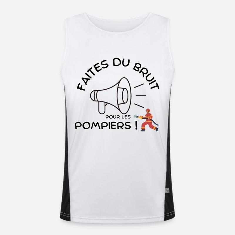 Faites du bruit pour les pompiers - Les héros de.. Débardeur respirant contrasté Homme 