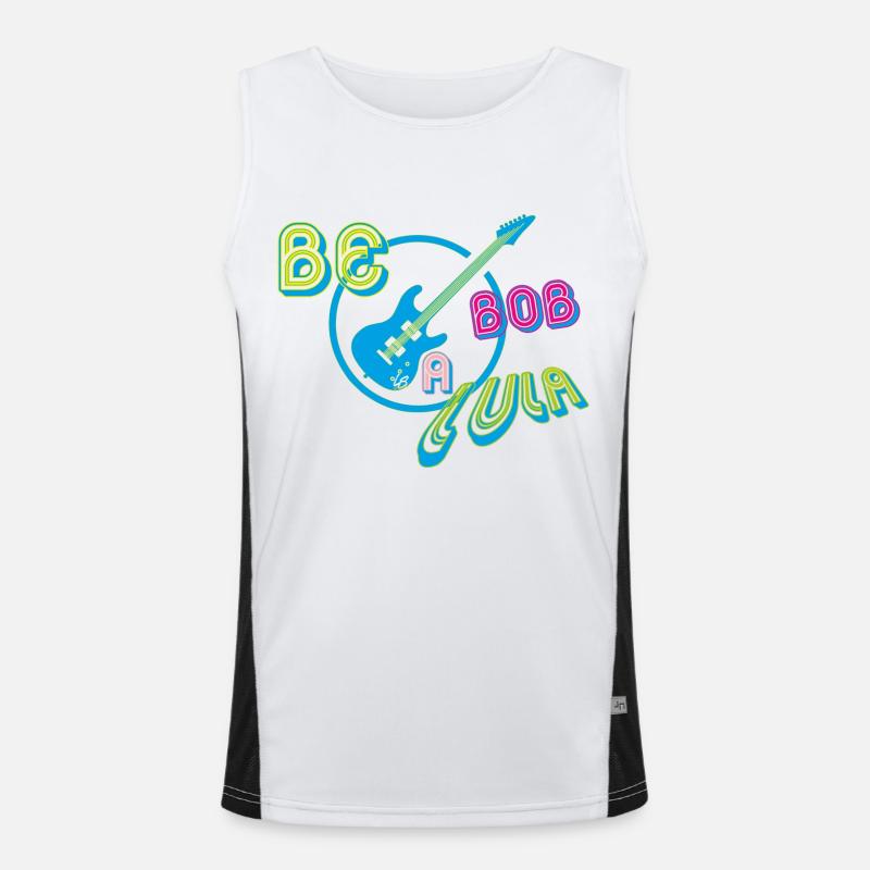 Be Bob a lula - Men's Functional Contrast Tank Top  - white/black