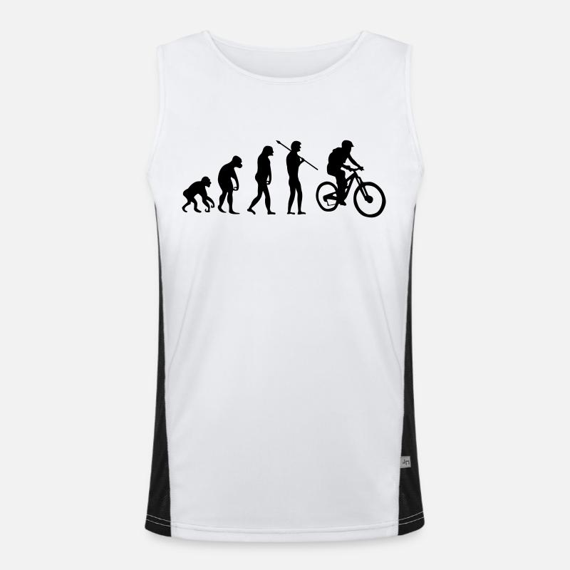 Biker Evolution - Men's Functional Contrast Tank Top  - white/black