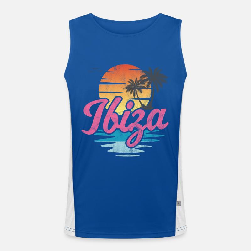Strand von Ibiza Funktionelles Kontrast-Tank Top für Männer 
