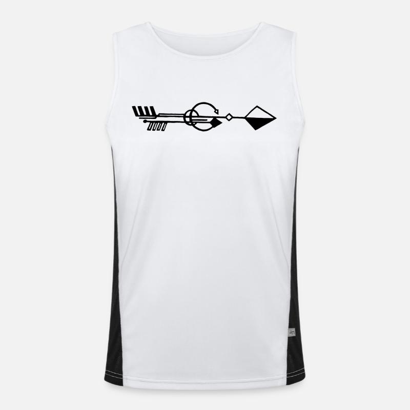 Seltsamer schwarzer Pfeil Funktionelles Kontrast-Tank Top für Männer 