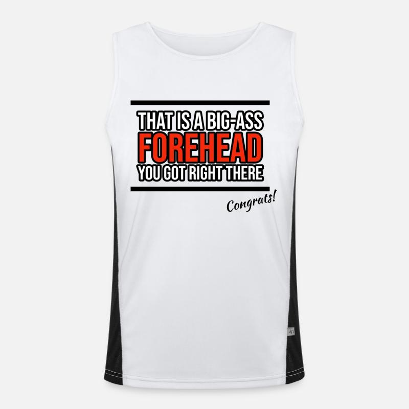 big ass forehead Funktionelles Kontrast-Tank Top für Männer 