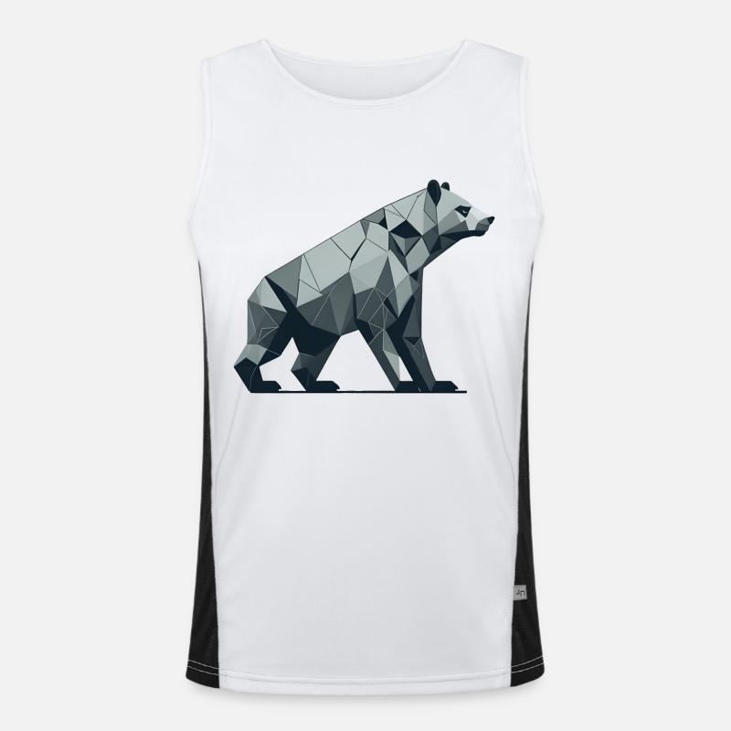 Abstract Bear Men's Functional Contrast Tank Top 
