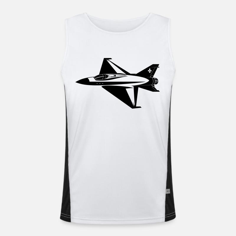 Fighter jet Men's Functional Contrast Tank Top 