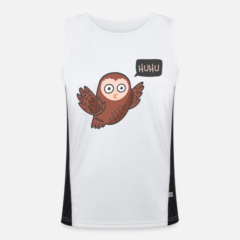 Eule Funktionelles Kontrast-Tank Top für Männer 