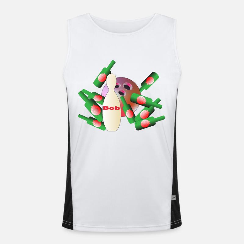 Bowling Bob Funktionelles Kontrast-Tank Top für Männer 