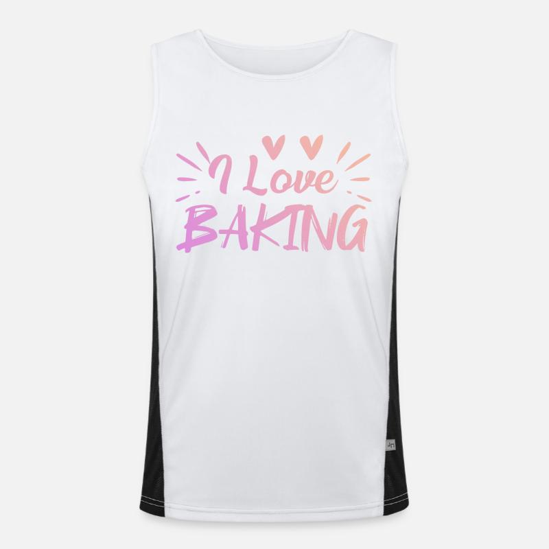 I love baking Men's Functional Contrast Tank Top 