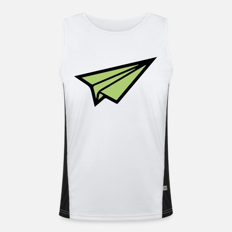 Paper Airplane 02 Men's Functional Contrast Tank Top 