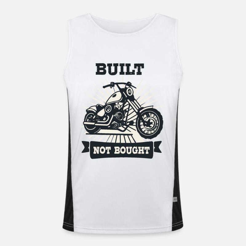 Motocyclette construite, non achetée Débardeur respirant contrasté Homme 