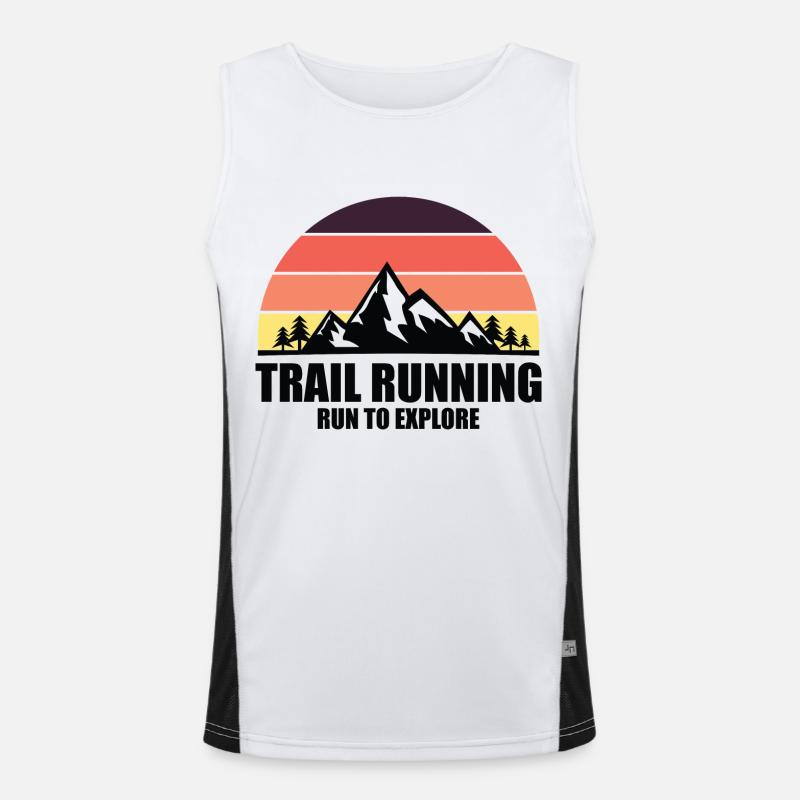 Trail Run Ultra Running Mountain Trekking Running Men's Functional Contrast Tank Top 