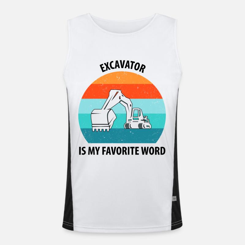 Bagger Baggerfahrer Baggerwagen Funktionelles Kontrast-Tank Top für Männer 