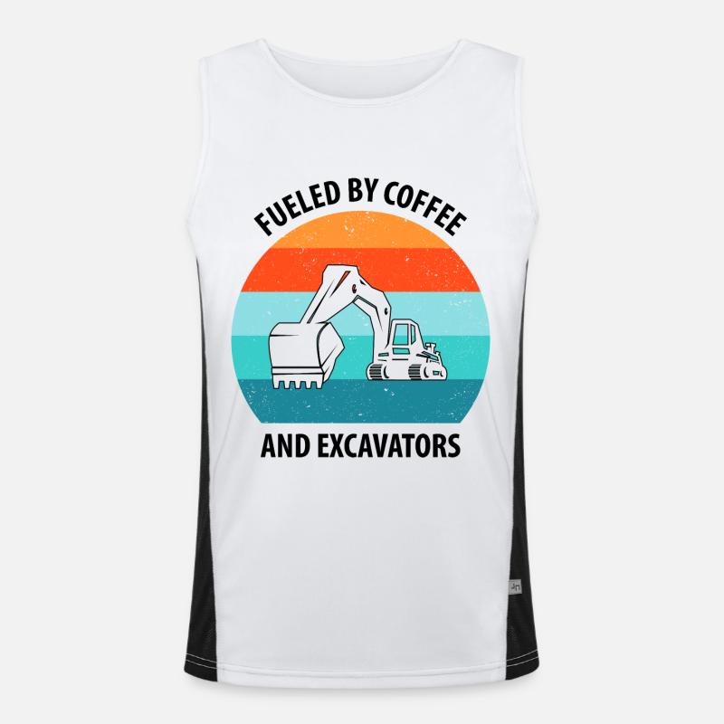 Bagger Baggerfahrer Baggerwagen Funktionelles Kontrast-Tank Top für Männer 