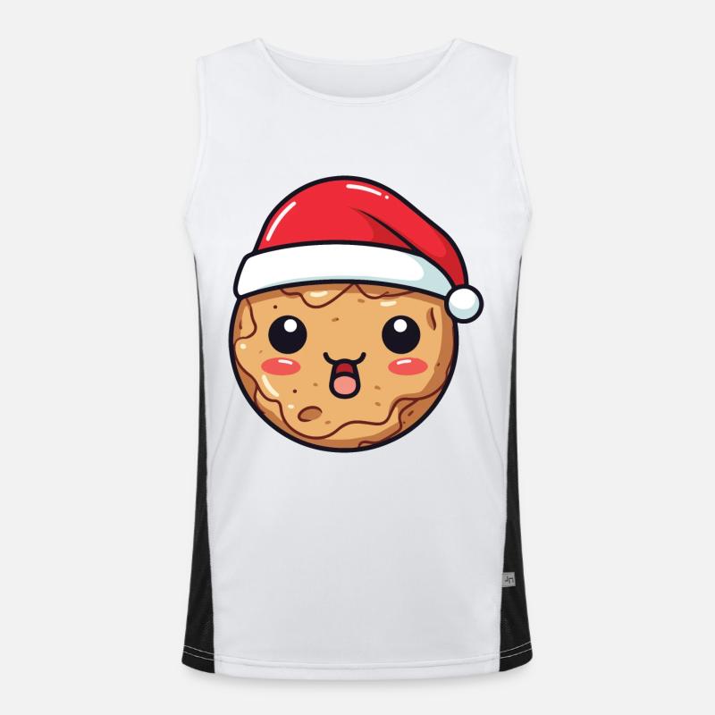 Biscuit Christmas Comic Men's Functional Contrast Tank Top 