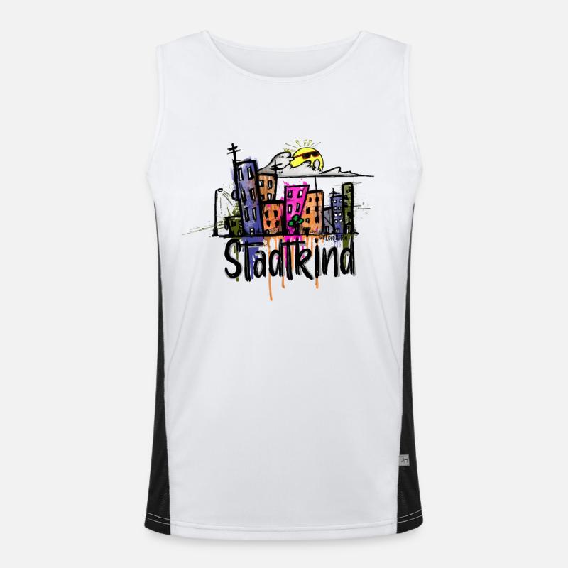 StadtKinder Funktionelles Kontrast-Tank Top für Männer 