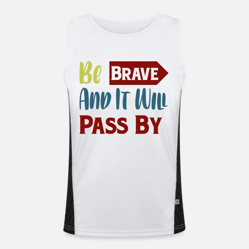 Sei mutig, Funktionelles Kontrast-Tank Top für Männer 