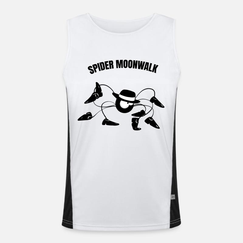 Beth the Spider - The Moonwalk (text version) Men's Functional Contrast Tank Top 