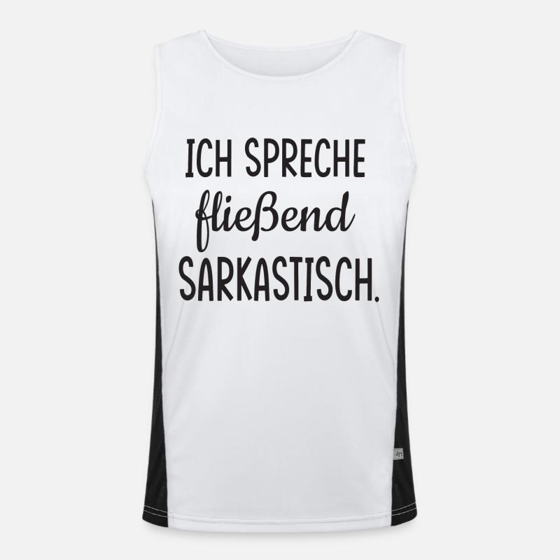 Sarkasmus Funktionelles Kontrast-Tank Top für Männer 