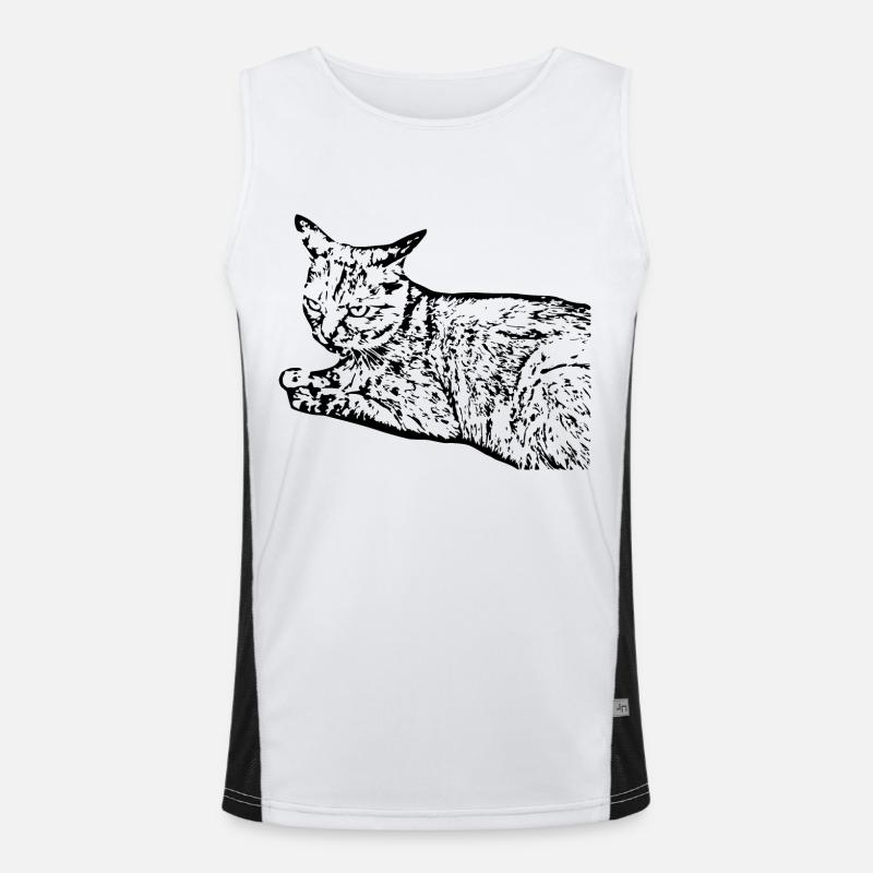chat noir chat chaton doux cadeau de Noël Débardeur respirant contrasté Homme 