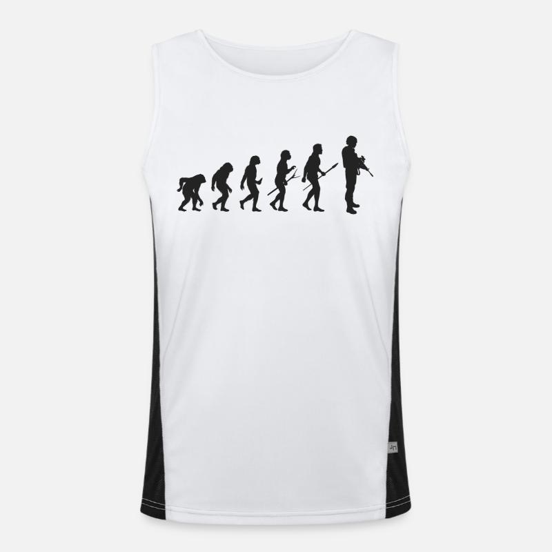 Army Evolution - Men's Functional Contrast Tank Top  - white/black