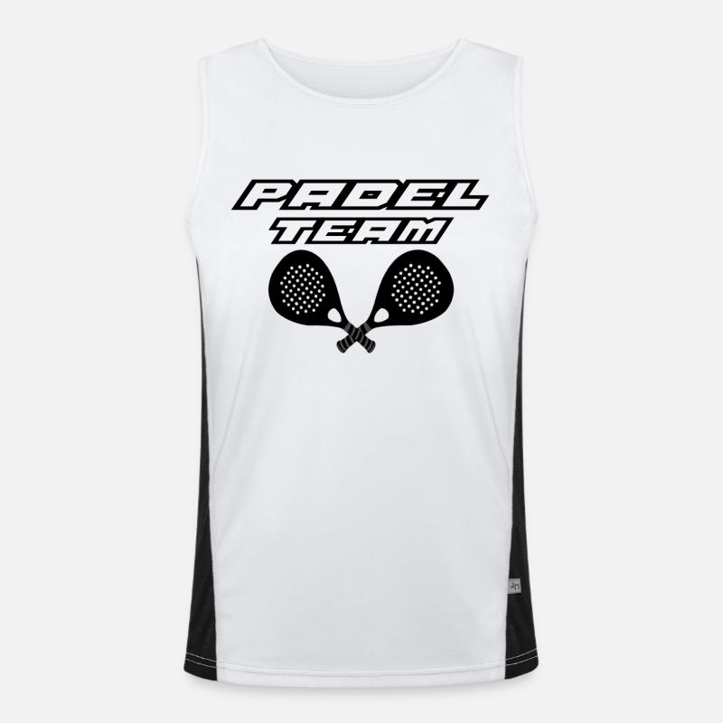 Padel Team - Men's Functional Contrast Tank Top - white/black