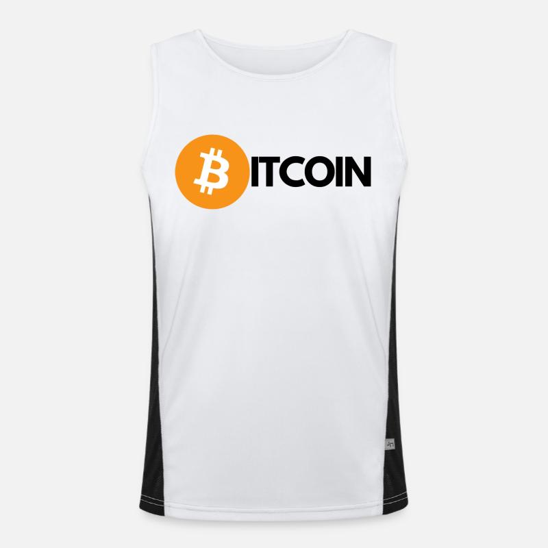 Krypto BITCOIN 1 Funktionelles Kontrast-Tank Top für Männer 