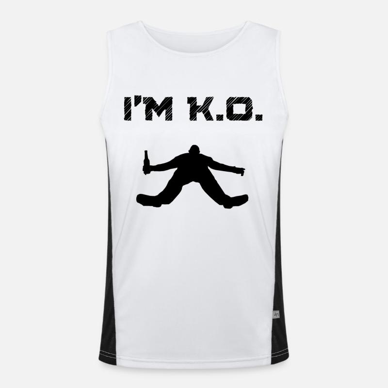 I'm KO Drunk Man Passed Out Blackout Drunken Coma Men's Functional Contrast Tank Top 