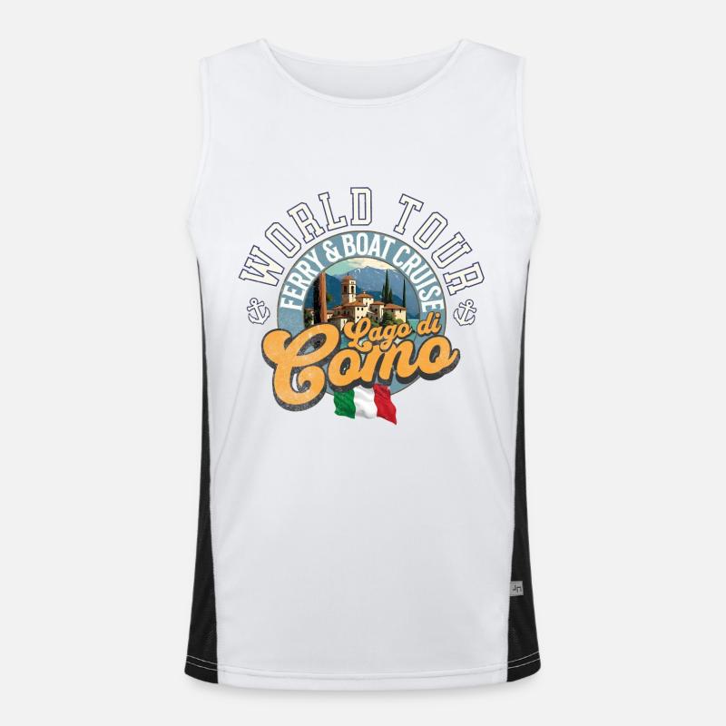 Bootsfahrt Lago di Como Funktionelles Kontrast-Tank Top für Männer 