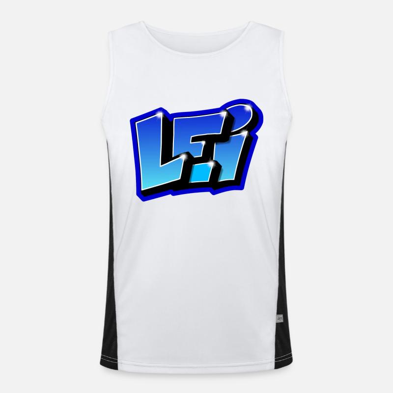 Graffiti Name LEI Printable on All by maxl Men's Functional Contrast Tank Top 