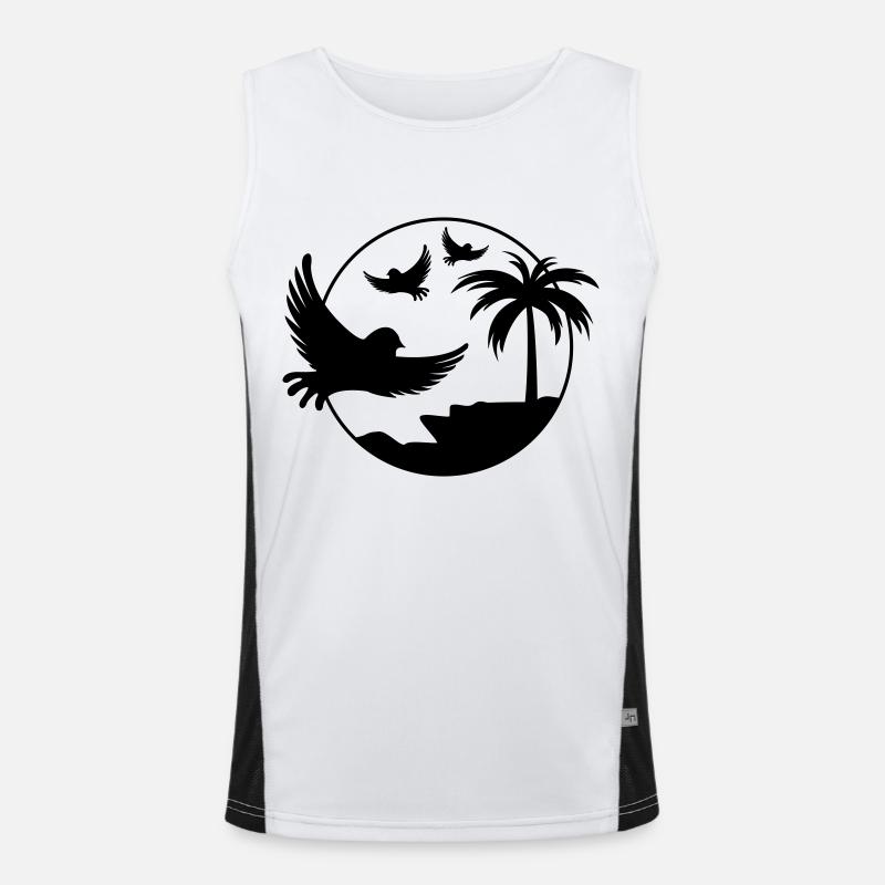 Oiseaux de paradis Débardeur respirant contrasté Homme 