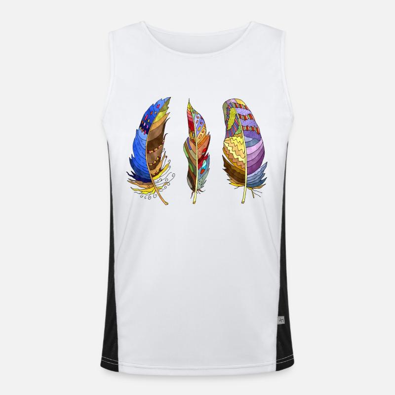 Feder Funktionelles Kontrast-Tank Top für Männer 