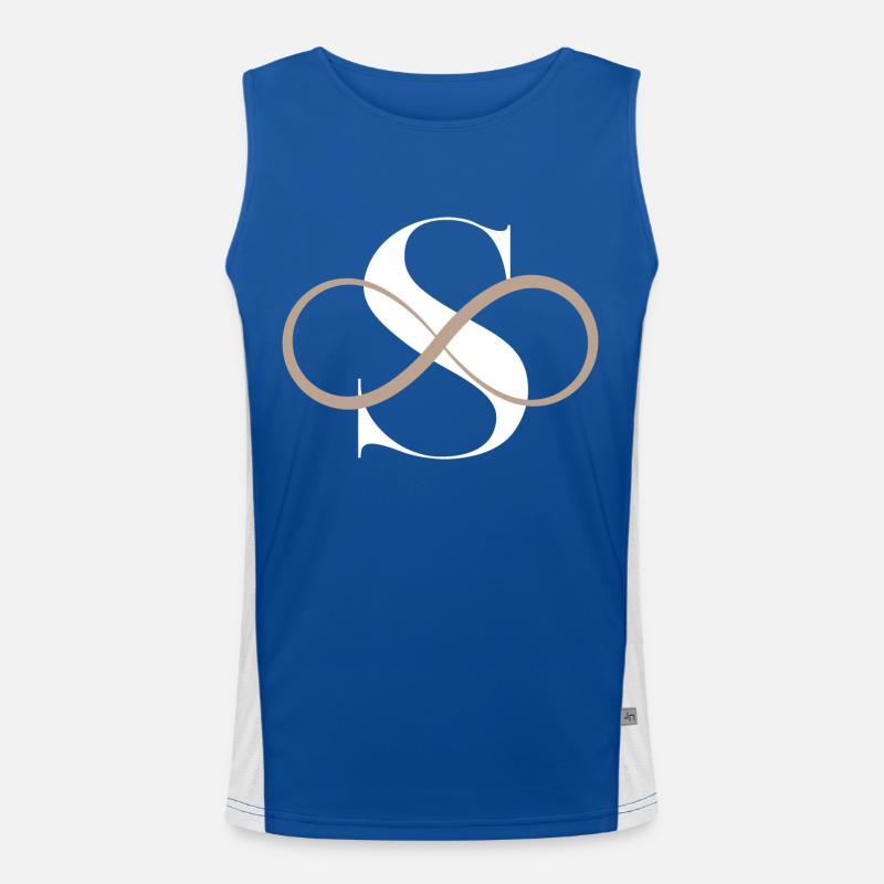 Infinite Letter s Men's Functional Contrast Tank Top 