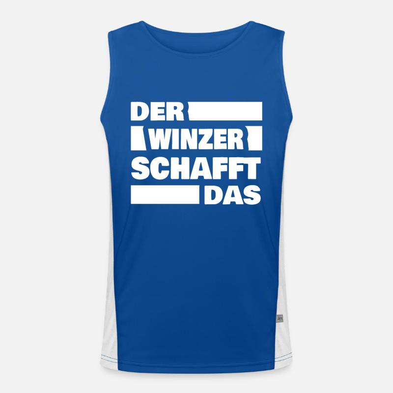 Winzer als Arbeit Funktionelles Kontrast-Tank Top für Männer 