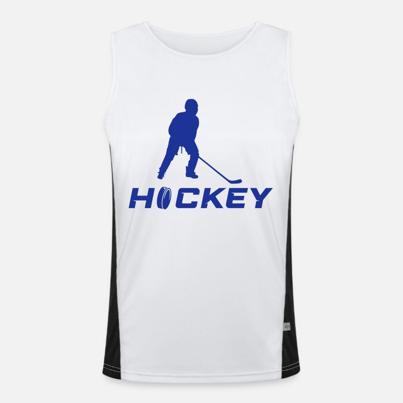 hockey - Men's Functional Contrast Tank Top  - white/black