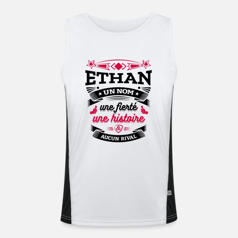 ETHAN UN NOM UNE FIERTÉ AUCUN RIVAL Débardeur respirant contrasté Homme 